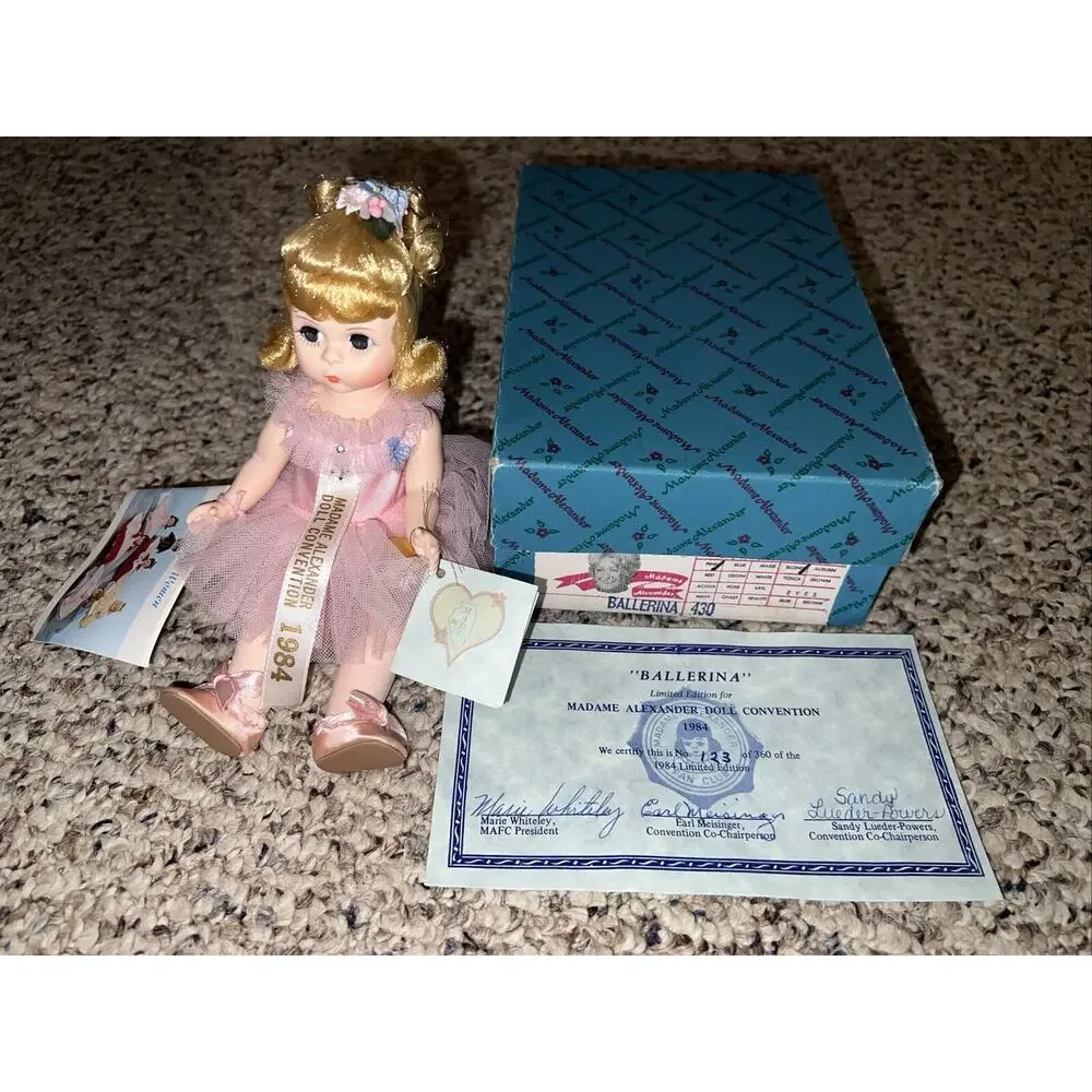 Vint. Madame Alexander‎ Ballerina Doll Convention 8 Inch Doll Tags, Charm, Sash